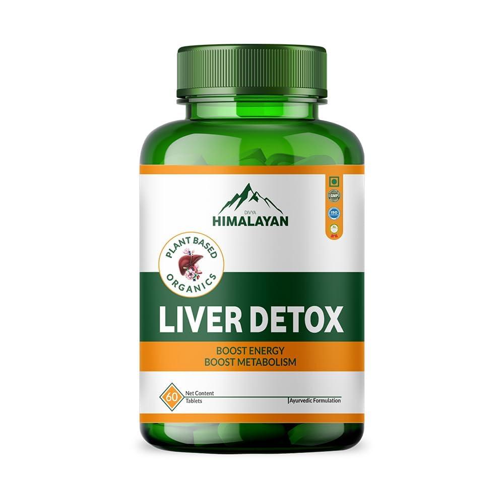 Divya Himalayan Divya Himalayan Plant-Based Liver Detox Supplement, 60 Tablets, Vegan, Non-GMO, Gluten-Free, Herbal Liver Support Formula