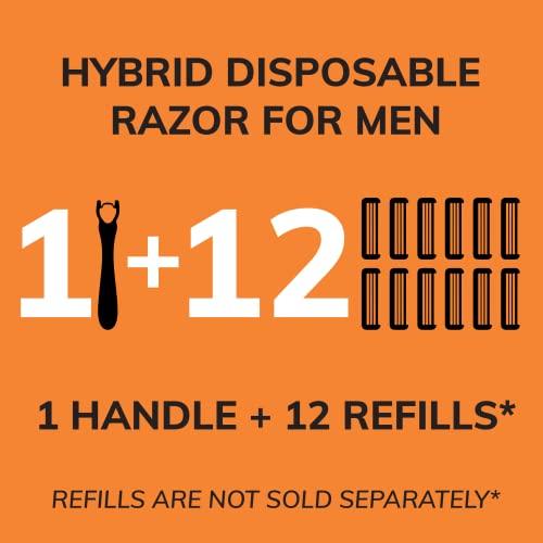 BIC BIC Hybrid 3 Comfort Disposable Razor, Men, 12-Count
