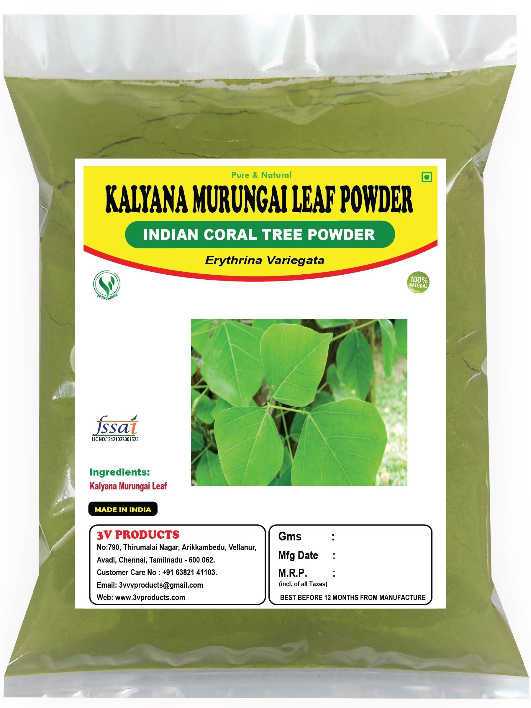 3V PRODUCTS 3V PRODUCTS Kalyana Murungai Powder 1Kg | Pangara | Erythrina Variegata | Coral Tree Leaf for Health Benefits