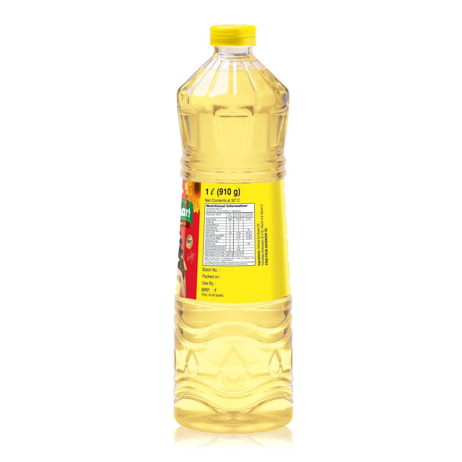 Vimal Vimal Sunhart Sunflower Oil: Refined for Optimal Nutrition | Healthy Cooking Oil for All Your Culinary Needs | 1L