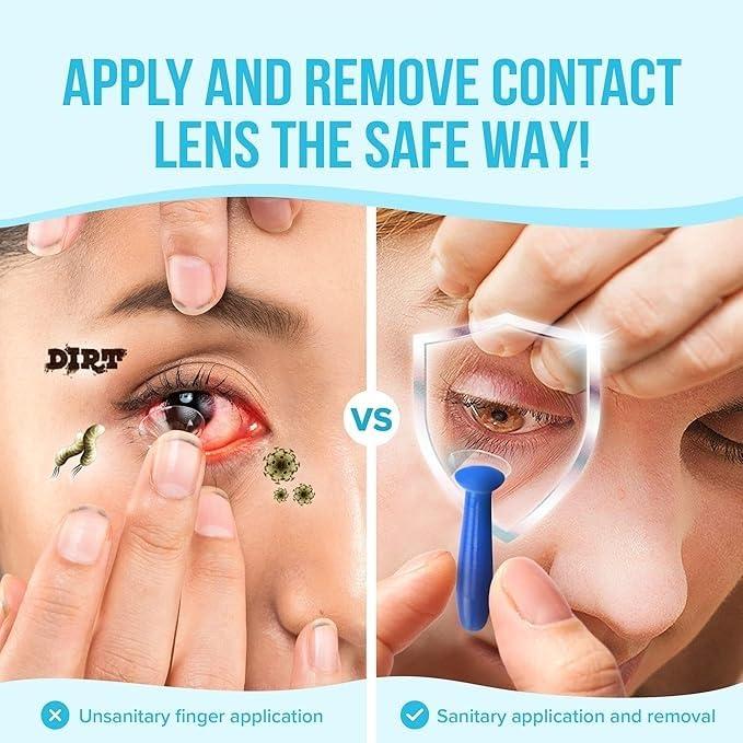 Generic Worldcare 1Pc Contact Lens Remover Suction Tool for Hard Lenses, Silicone Rubber Eye Contact Plunger for Hard Contact Lenses - Eye Care Accessory