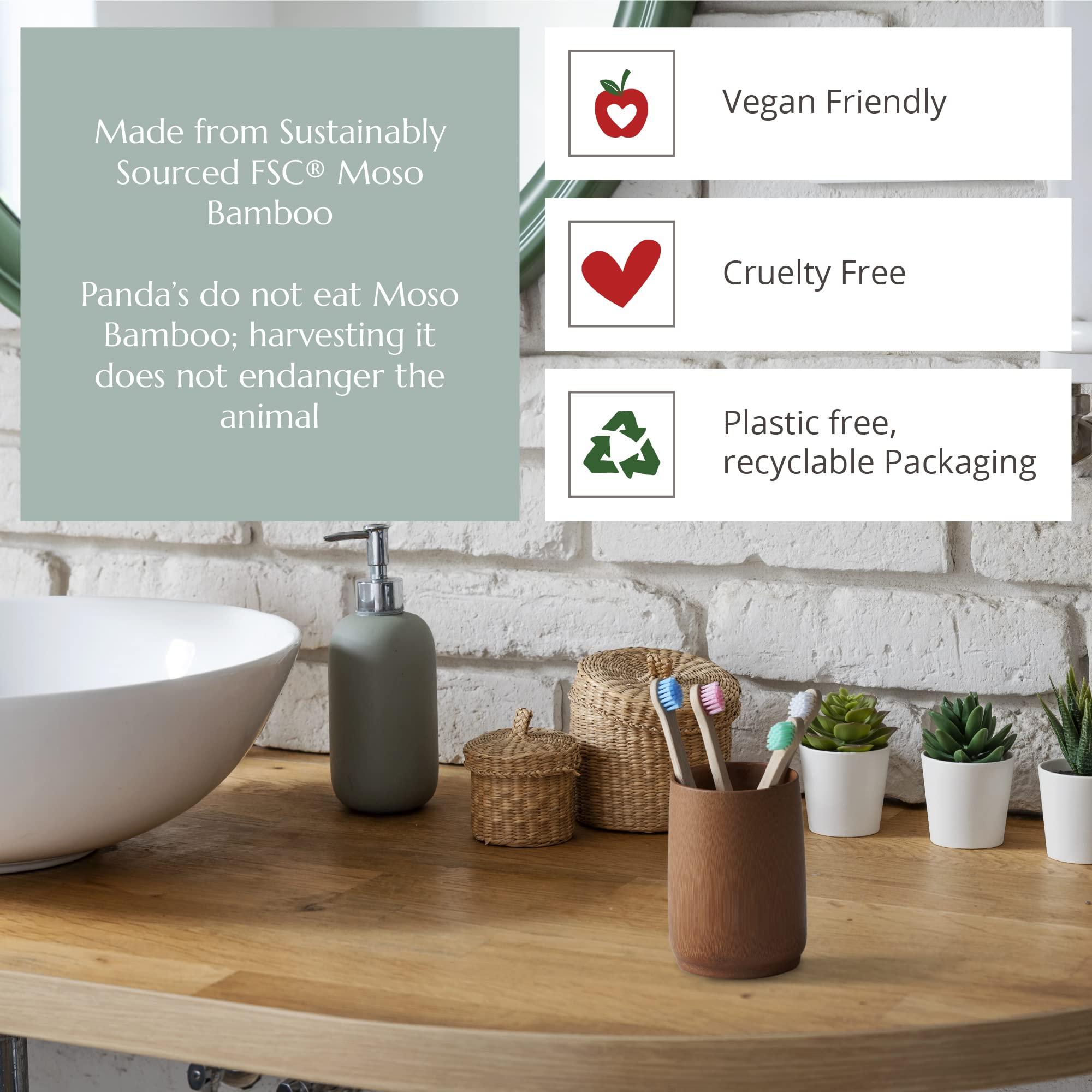 Wild & Stone Wild & Stone Organic Baby Bamboo Toothbrush | Four Colours | Soft Fibre Bristles | 100% Biodegradable Handle | BPA Free | Vegan Eco Friendly Baby Toothbrushes