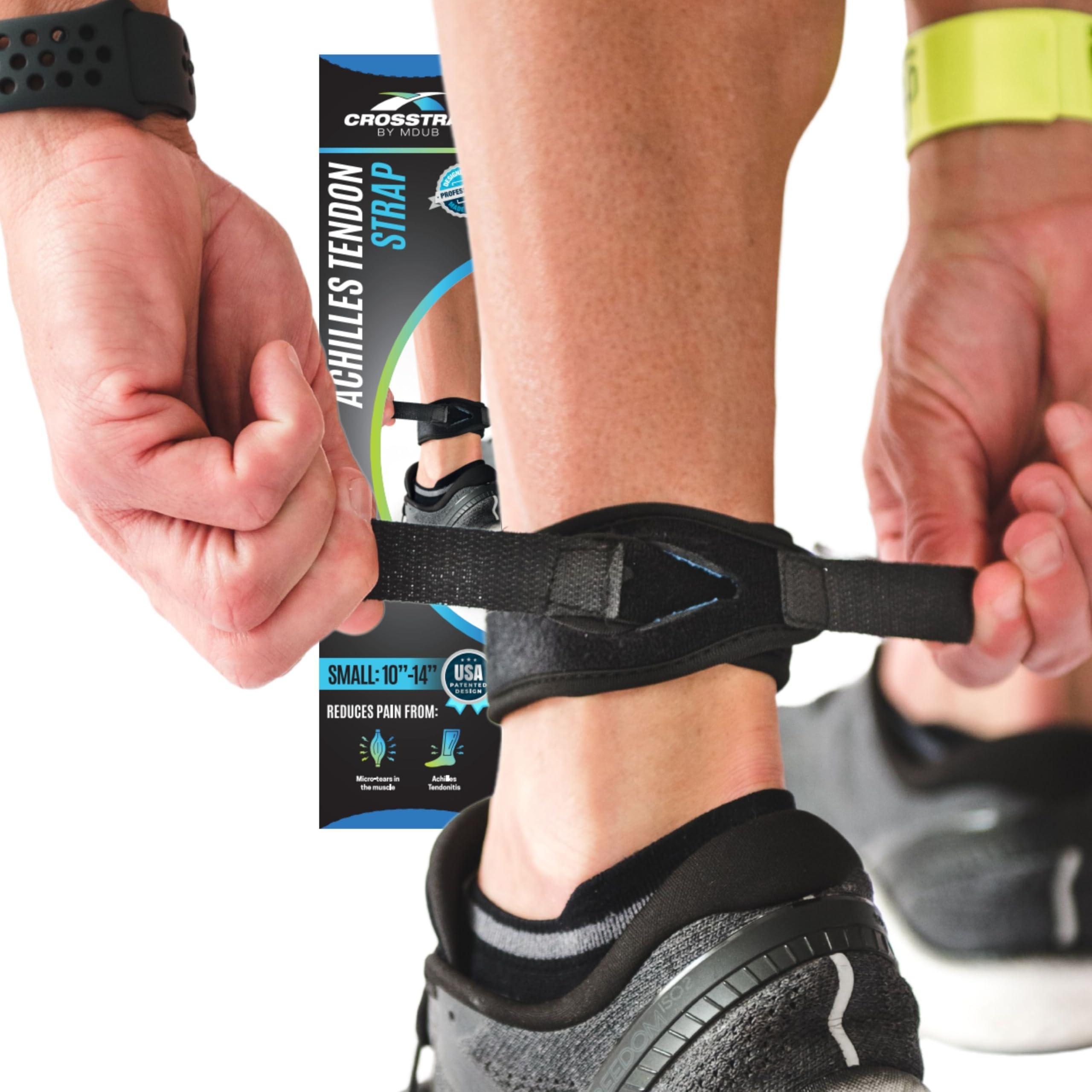 CROSSTRAP CROSSTRAP Achilles Strap - Ankle Support for Achilles Tendonitis - Support Brace for Men and Women - Neoprene Ankle Support for Running Cycling Sports