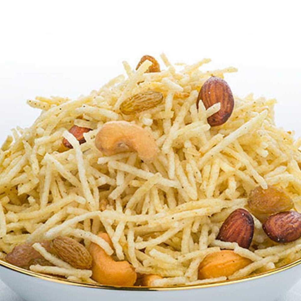 Organic Bites Organic Bites Jodhpuri Kaju Badam Laccha Cashew, Almond, Potato Sticks Mixture (Marvari Flavour) Dry Fruit Aloo Lachha - 400 gm