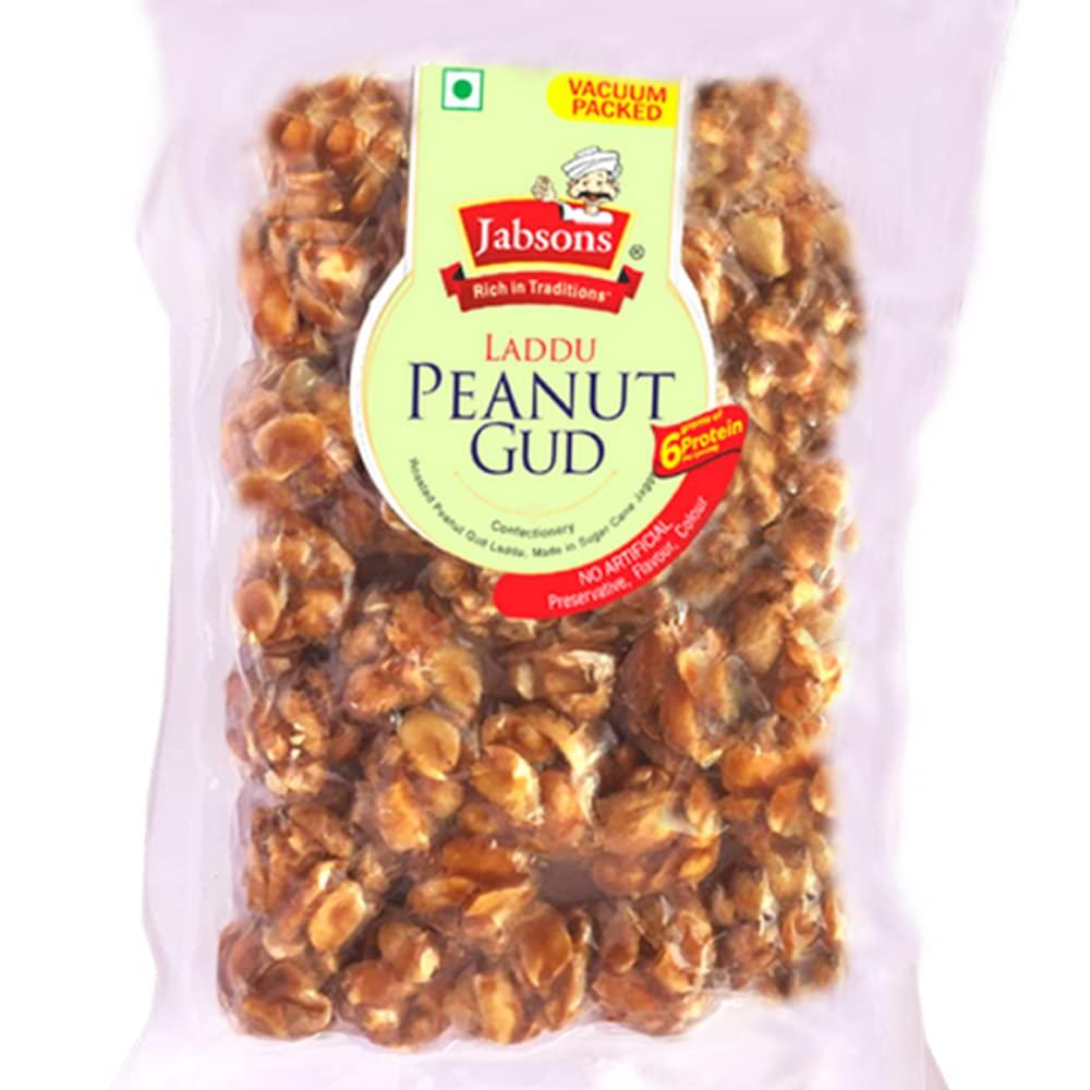 Jabsons Jabsons Chikki Peanut Laddu 210G |Winter Special Jaggery (Gud) Peanut Ladoo |Indian Mithai |Jaggery Peanut Balls