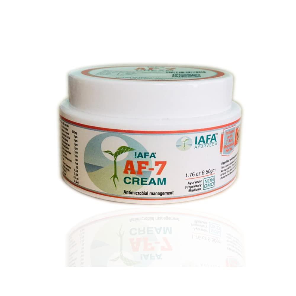 IAFA IAFA Ayurvedic AF-7 Cream 50gms- Natural cure for Fungal infections | Fast Relief from Ringworm, Skin infections, Jock itch, Anti chafing, Intimate area itching, Skin rashes, Skin allergy | Anti Itching | Irritation | For All skin problems | Daad khu
