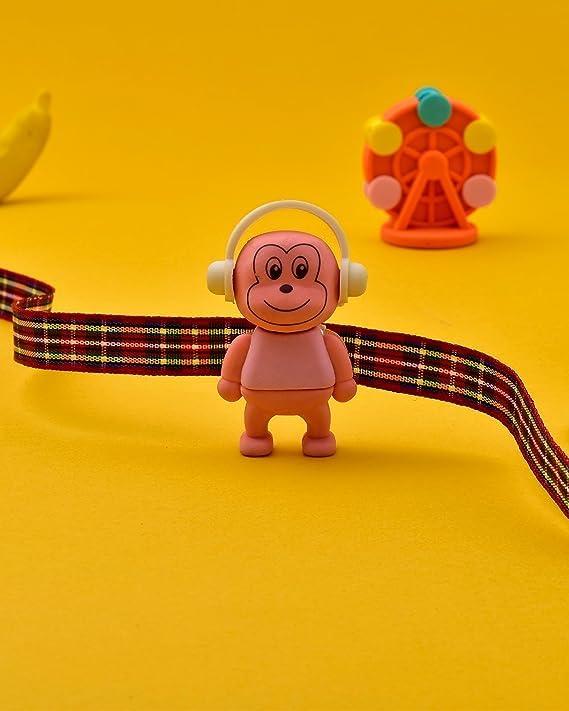 HYPERFOODS Rakhi for kids rakhi for Brother Kids with chocolate Kids rakhi with chocolate Chocolate box for rakhi Purple Oval Pack of 220G Chocolate Gift Pack with Rakhi for Kids Pack of 2