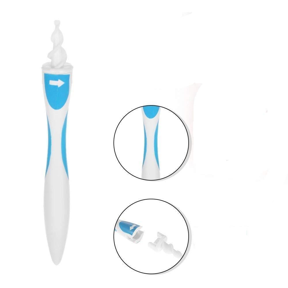 Glenoxzone GLENOXZONE Electric Plastic Ear Wax Vac Remover Kit And Ear Cleaner Smart Swab Easy Earwax Removal with 16 Disposable Soft Tips Ear Wax Cleaner (Smart swab)