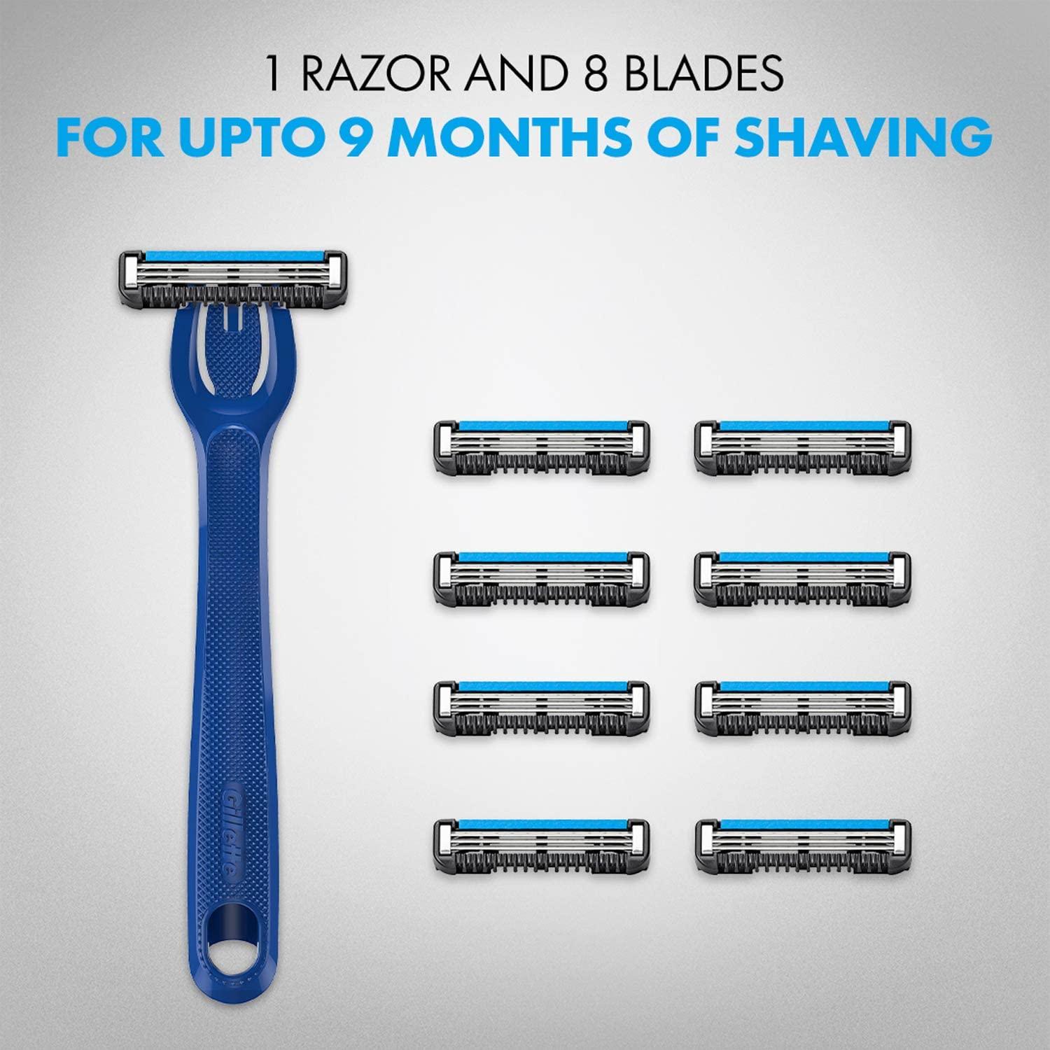 Gillette Gillette Guard 3 Single Razor with 2 Blades & Gillette Presto Manual Shaving Razor(Pack of 5)