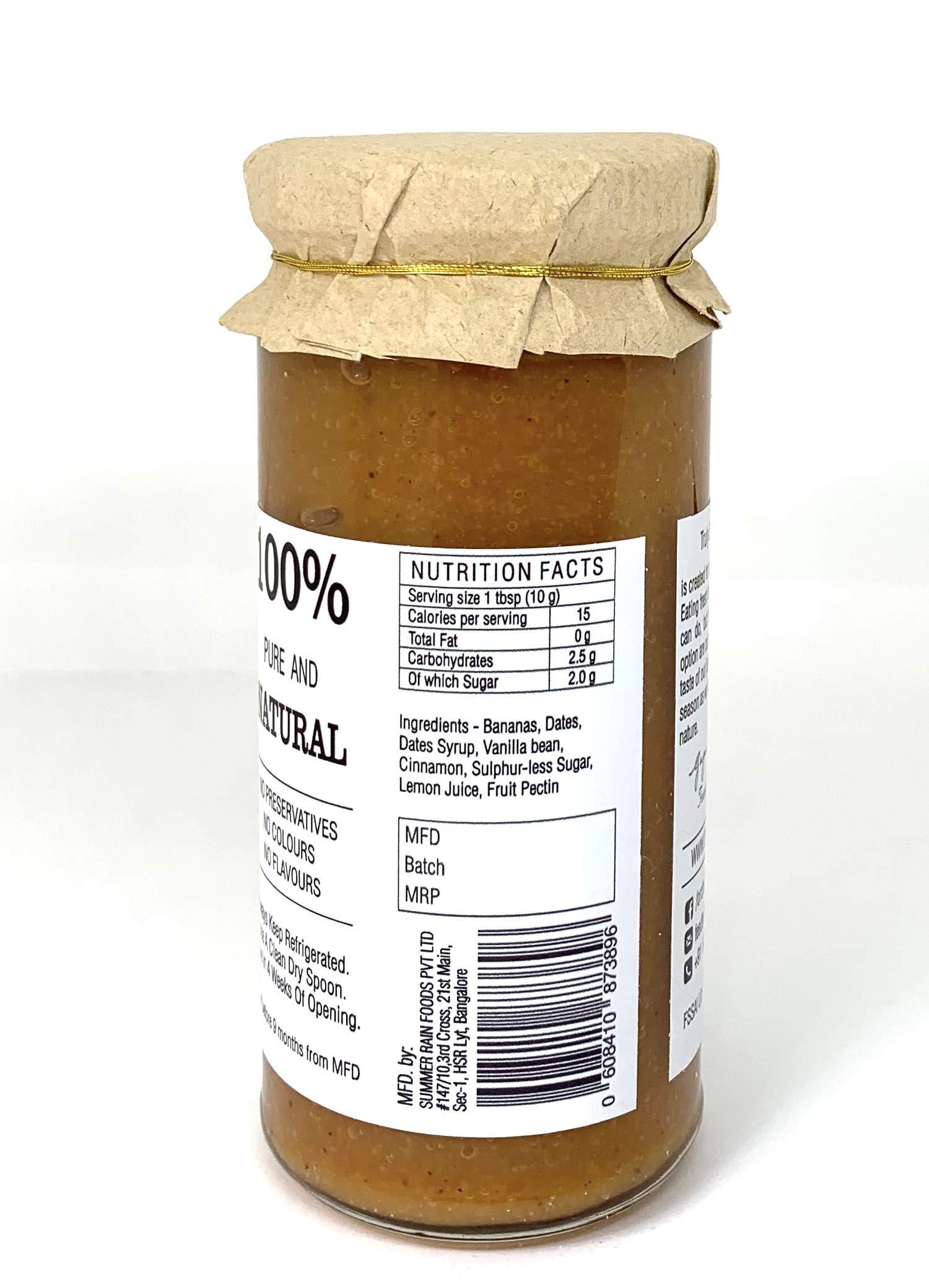 Orchard Lane Orchard Lane Combo Pack Low Sugar Strawberry Jam & Banana Date Vanilla Jam No Preservatives, Colours, 80% Fruit Content Low Calorie Jams, 280 Gm Each