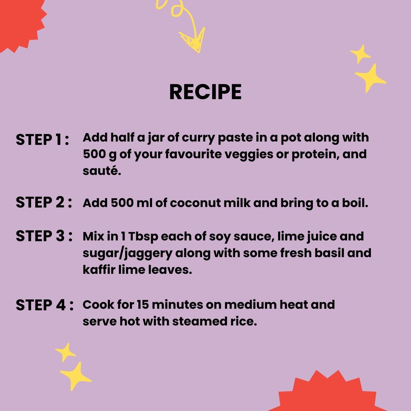 PEPPERWICKS Pepperwicks Red Thai Curry Paste (160 gms) | Serves 6-8 | 100% Vegetarian | Only Natural & Fresh Ingredients | No Preservatives | No Chemicals | Vegan | Gluten-Free | Make Restaurant-Style Red Thai Curry in 20 Mins