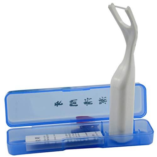 Generic Generic 50M Ultra Thin Flat Wire Reusable Dental Floss Holder Plastic Gift Box Interdental Cleaner With 50M Flosses For Oral Hygiene