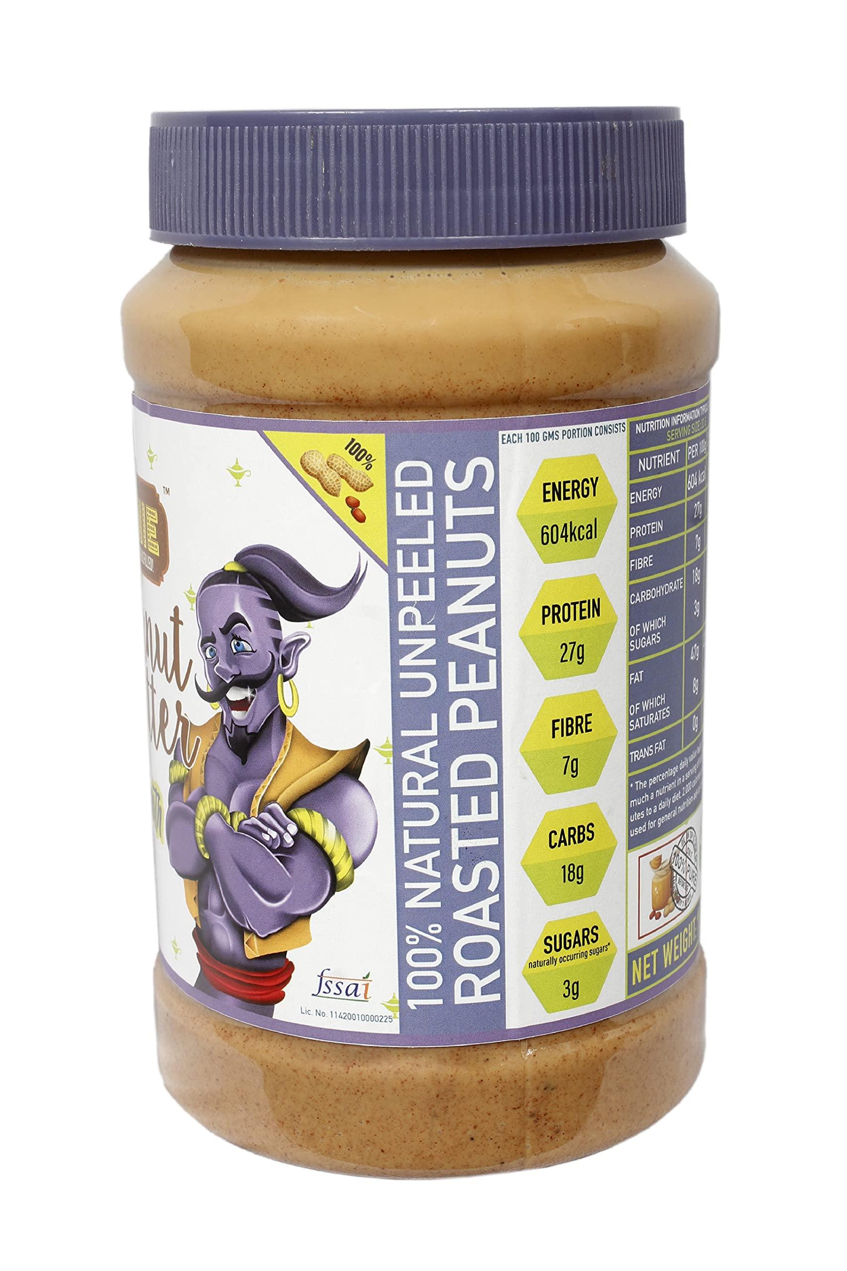 JINIE JINIE PEANUT BUTTER SMOOTH 1Kg | HIGH PROTEIN | 100% NATURAL UNPEELED ROASTED PEANUTS | NO SUGAR NO SALT | WITHOUT ANY PRESERVATIVES & ADDITIVES | VEGAN