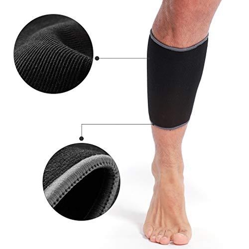 NEOtech Care Neotech Care Calf Support Sleeve (1 Pair) - Elastic & Breathable Knitted Fabric - Medium Compression - Black Color (Size XL)