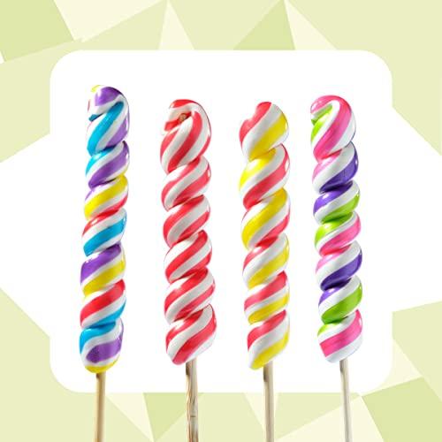 ZUBI THE FUN CANDY Zubi Swirl Stick Lollipops (36 Pcs Per Box) Assorted Fruit Flavour