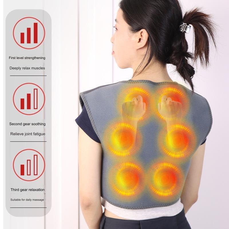 FEELING MALL FEELING MALL Electric heating waistcoat Wireless Back Massager usb | Intelligent Heating Vest Massager 3 Heating Levels & 3 Massage Modes | Waistcoat for Back Pain Relief, heating vest Massager Jacket