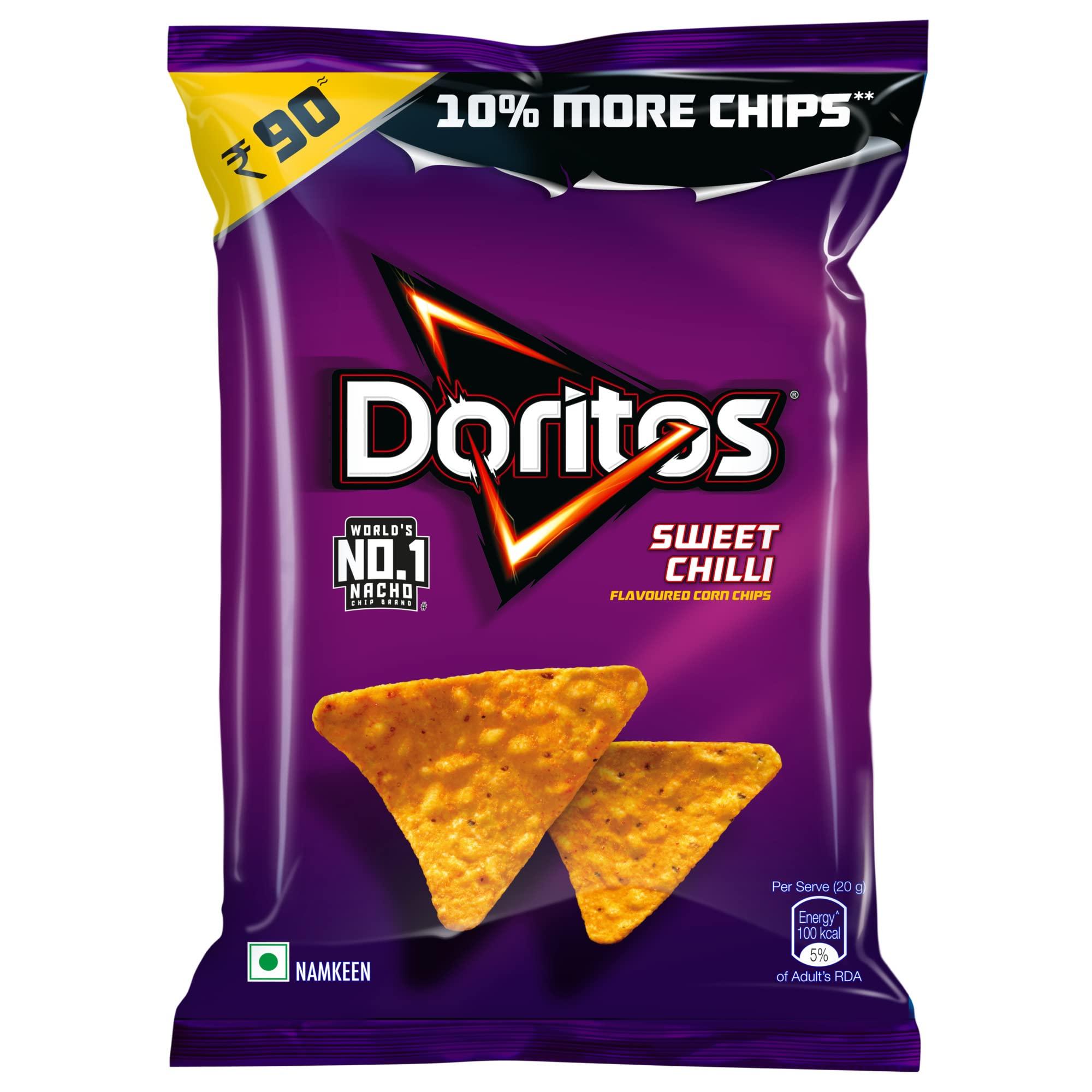 Doritos Doritos Nacho Chips 153g, Sweet Chilli Flavour, Crunchy Crispy Chips & Snacks, Party Bag