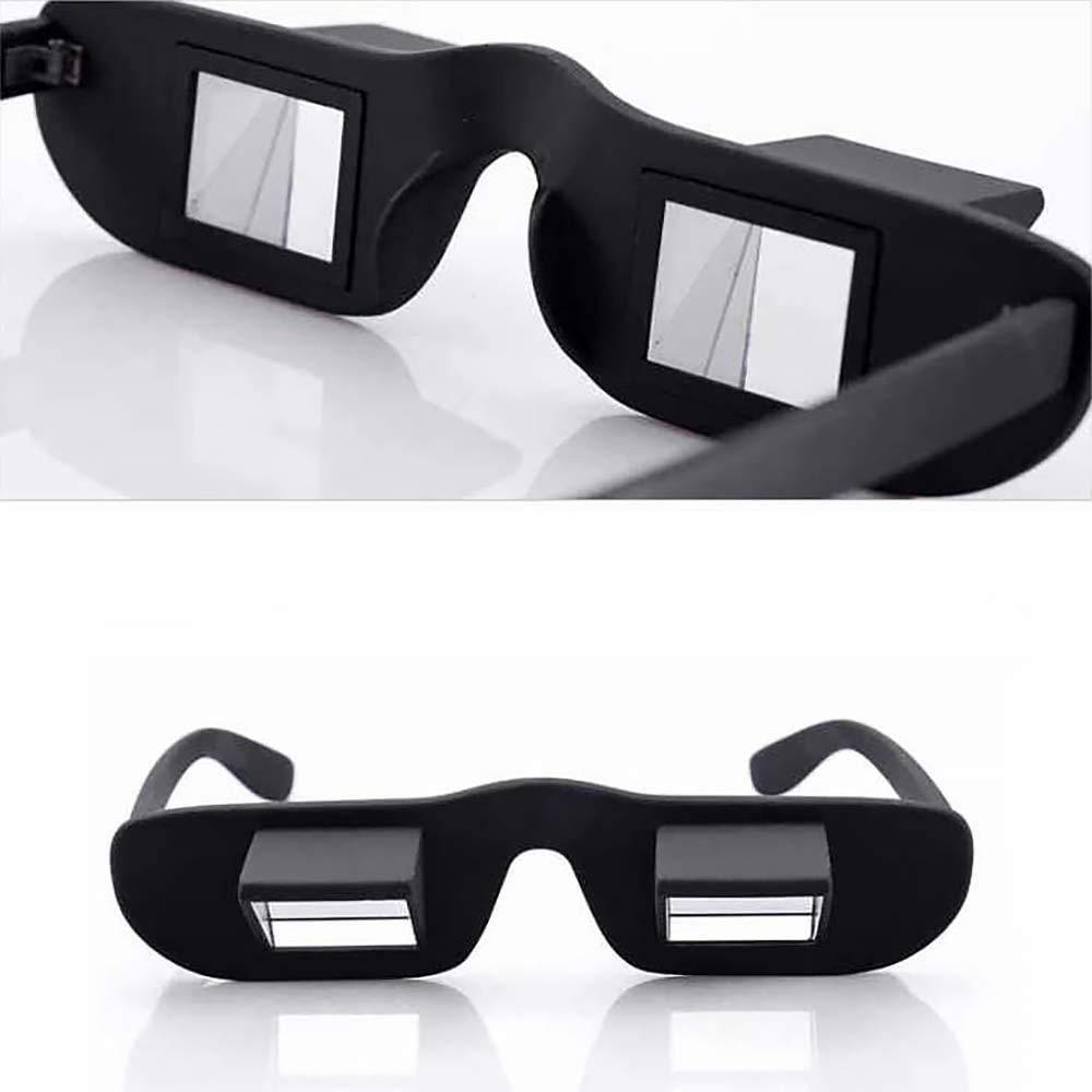 okcsc Lazy Glasses 90 Laying Down Prism Glasses Horizontal Bed Reading Glasses High Definition for Reading Watching TV Phones -Small