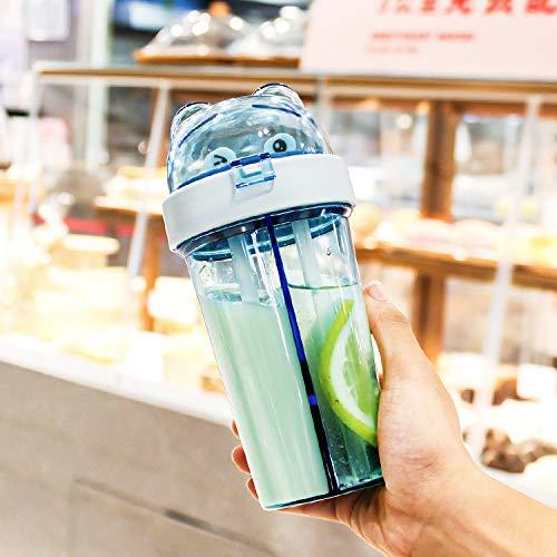 URM Enterprises URM Enterprises Dual purpose straw bottle for two type of different fluid (Multicolored)