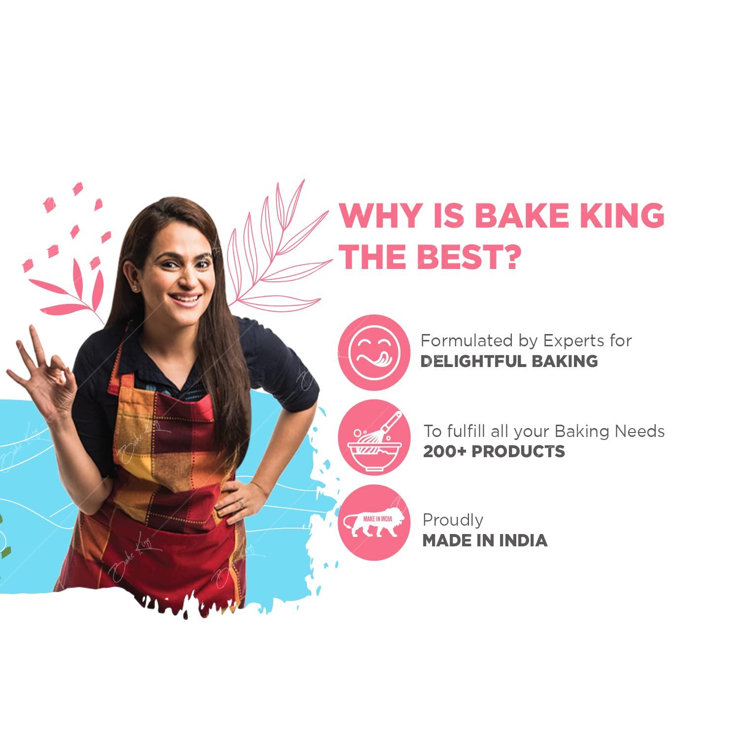 BAKE KING BAKE KING Pack Of 3 Ice Cream Stabilizer 50Gm,Gms Powder (Glycerol Monostearate) 50Gm & Cmc Powder (Carboxymethyl Cellulose) 50Gm|Raising Ingredient Powder|Instant Ice Creams That Improves Texture