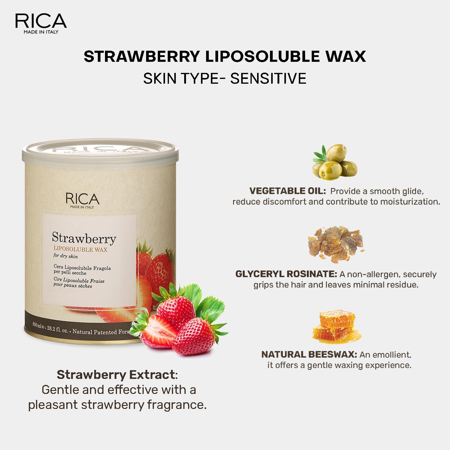 RICA Rica Strawberry Wax for Sensitive Skin Set of 2