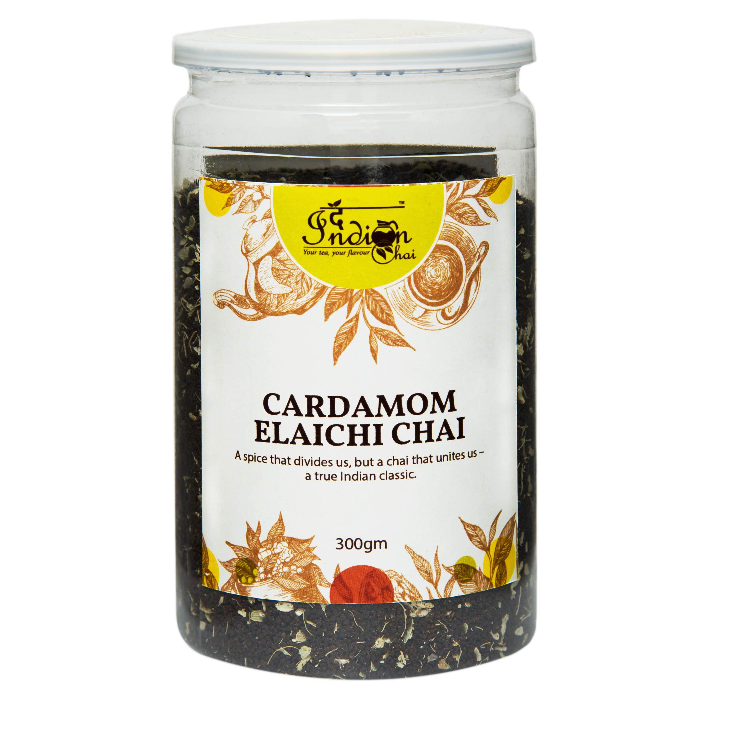 The Indian Chai The Indian Chai - Cardamom Elaichi Chai 300g, Premium Desi Chai Patti for Authentic Elaichi Flavour, Good for Digestion and Cough Cold