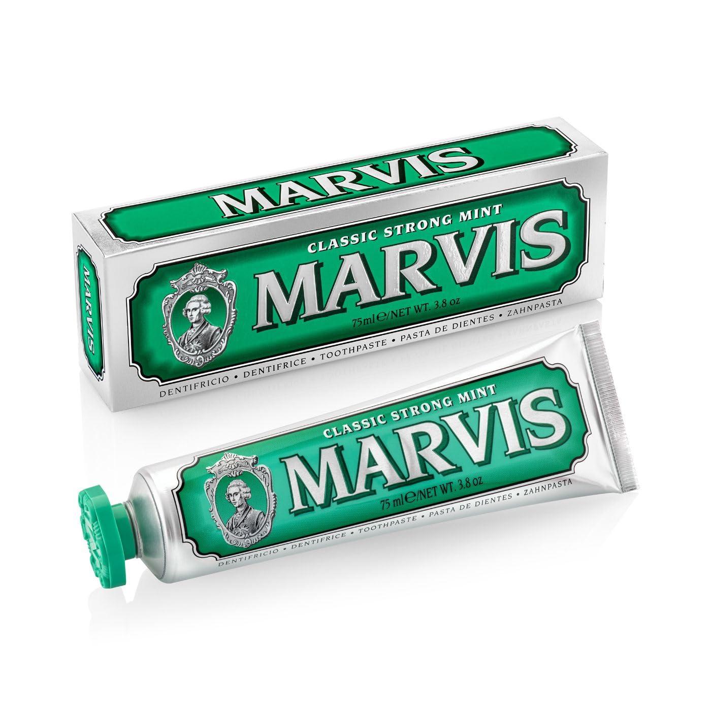 Marvis Marvis Classic Strong Mint Toothpaste, Controls Plaque, 3.8 Ounces