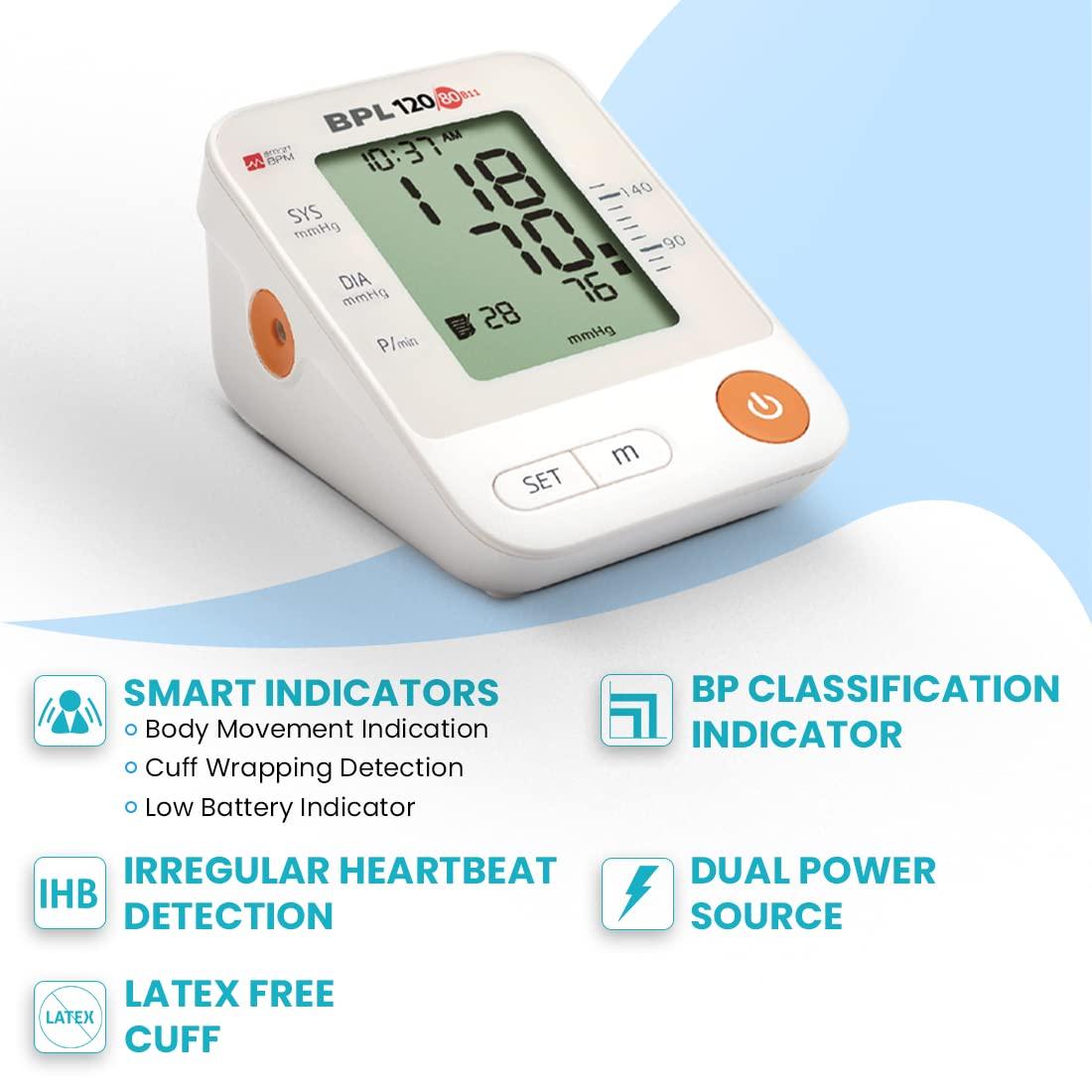 BPL Medical Technologies BPL Medical Technologies Automatic Blood Pressure Monitor BPL 120/80 B11 - (White)