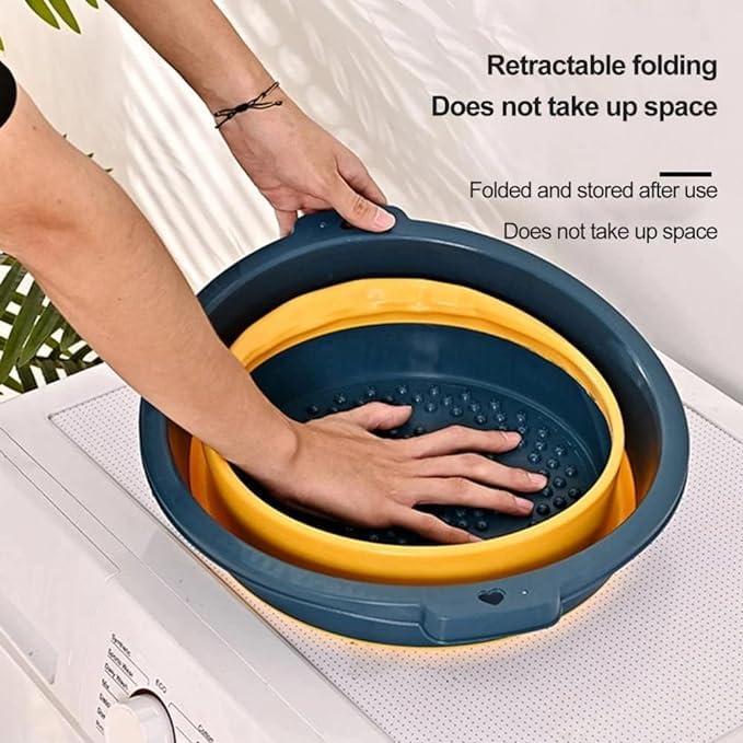 Whixant Whixant Collapsible Foot Bath Basin for Soaking Feet, Foot Spa Bucket with Foot Massage Ball, Space Saving Foldable Foot Soak Bowl for Washing Soaking Feet