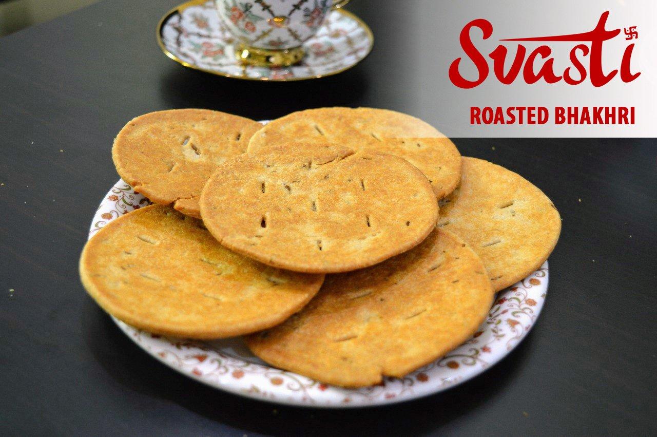 Svasti Svasti Jeera Bhakhri, 200 Gms | Whole Wheat Gujarati Bhakri | Vacuum Packed (Pack Of 4)