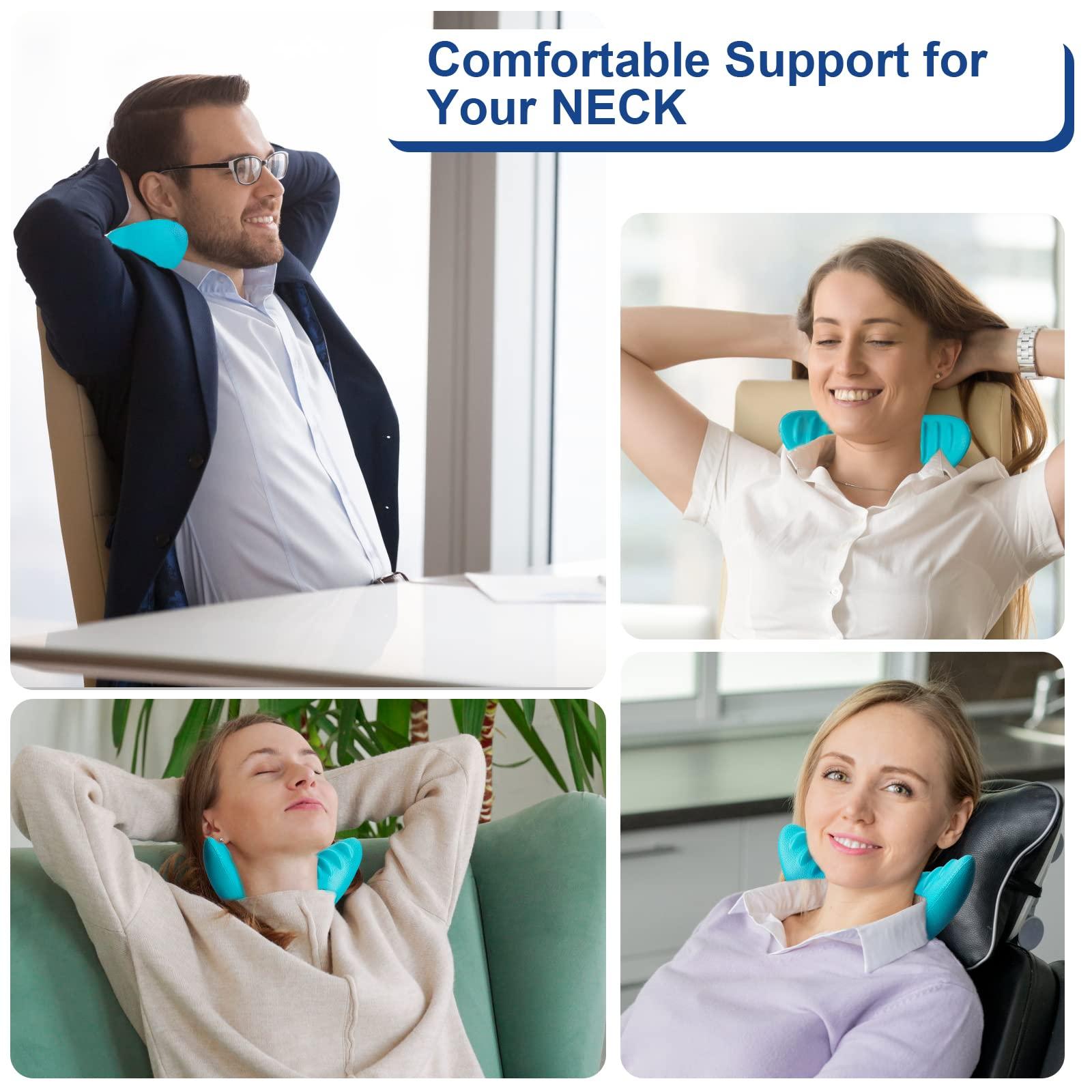 JOOWOKP Cervical Neck Traction Device, Neck and Shoulder Relaxer, Cervical Traction Device, Neck Relaxer with Massage Nodes, Headache Relief