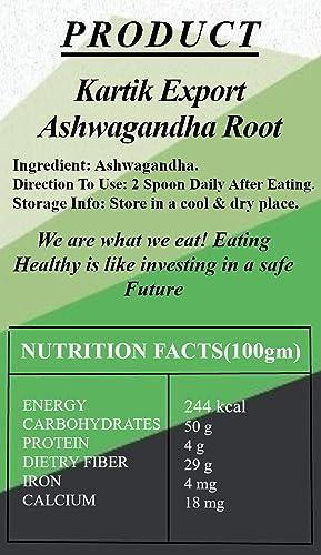 Kartik Export Kartik Export Ashwagandha Root - Asgandh - Withania Somnifera [ Height Growth & Stress Relief ] (250 gm)(Jar Pack)