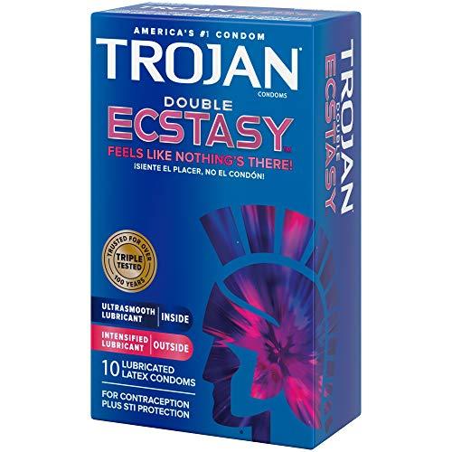 Trojan Trojan Double Ecstasy Lubricated Condoms - 10 Count