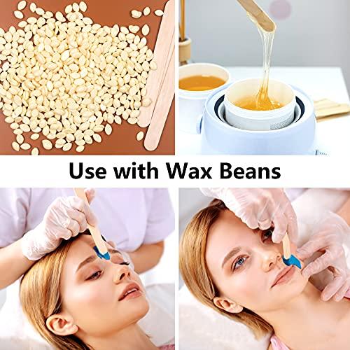 JANYUN 200 PCS Wooden Wax Sticks Waxing Applicator Spatulas Kit for Eyebrow Lip Face and Body Hair Removal(Combination Style)