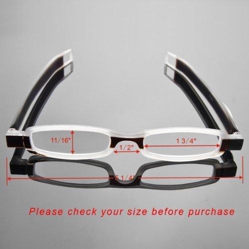 ID ID 360 Rotating Tube Pen Clip Folding Reading Glasses (Black & Assorted Colors) (+1.00, Black & Assorted)