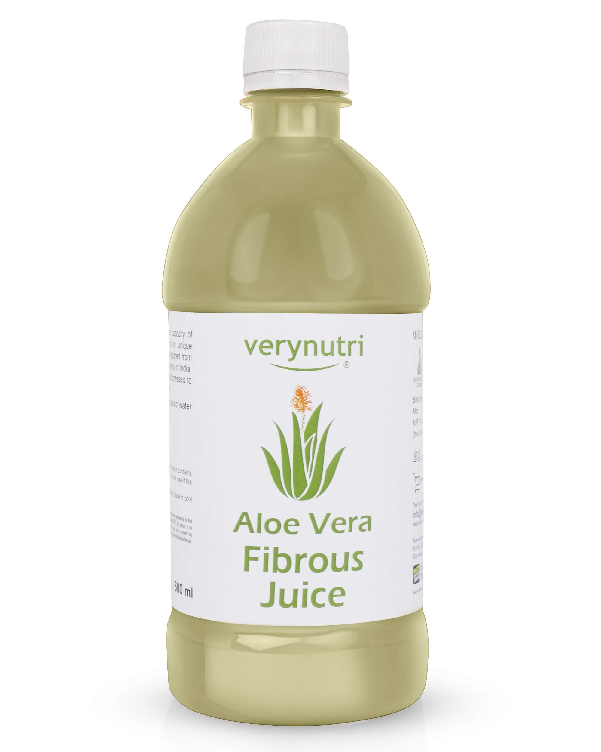 verynutri Verynutri Aloe Vera Fibrous & Honey Lemon Ginger Juice- 1200 Ml (Pack of 2-600 Ml each) | Organically Grown| Immunity Booster | Health Juices.