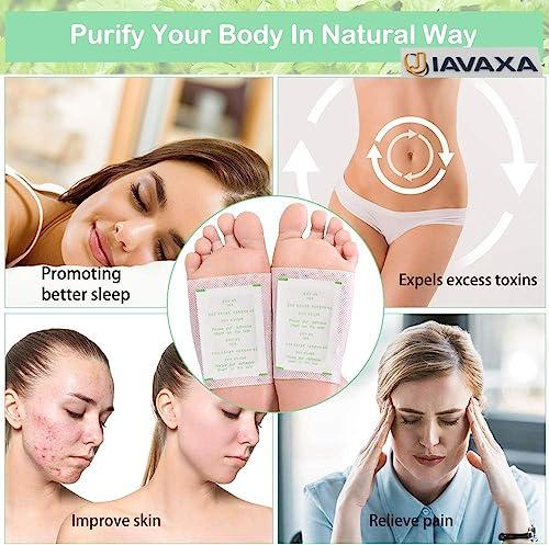 JIAVAXA Detox Foot Patches, Pain Free Foot Pads for Stress Relief Sleep, Remove Toxins Cleansing Detox Foot Patches Kit for Release Body,Natural ingredients Ginger Adhesive Foot And Body (PADS DETOX PAD K 20)