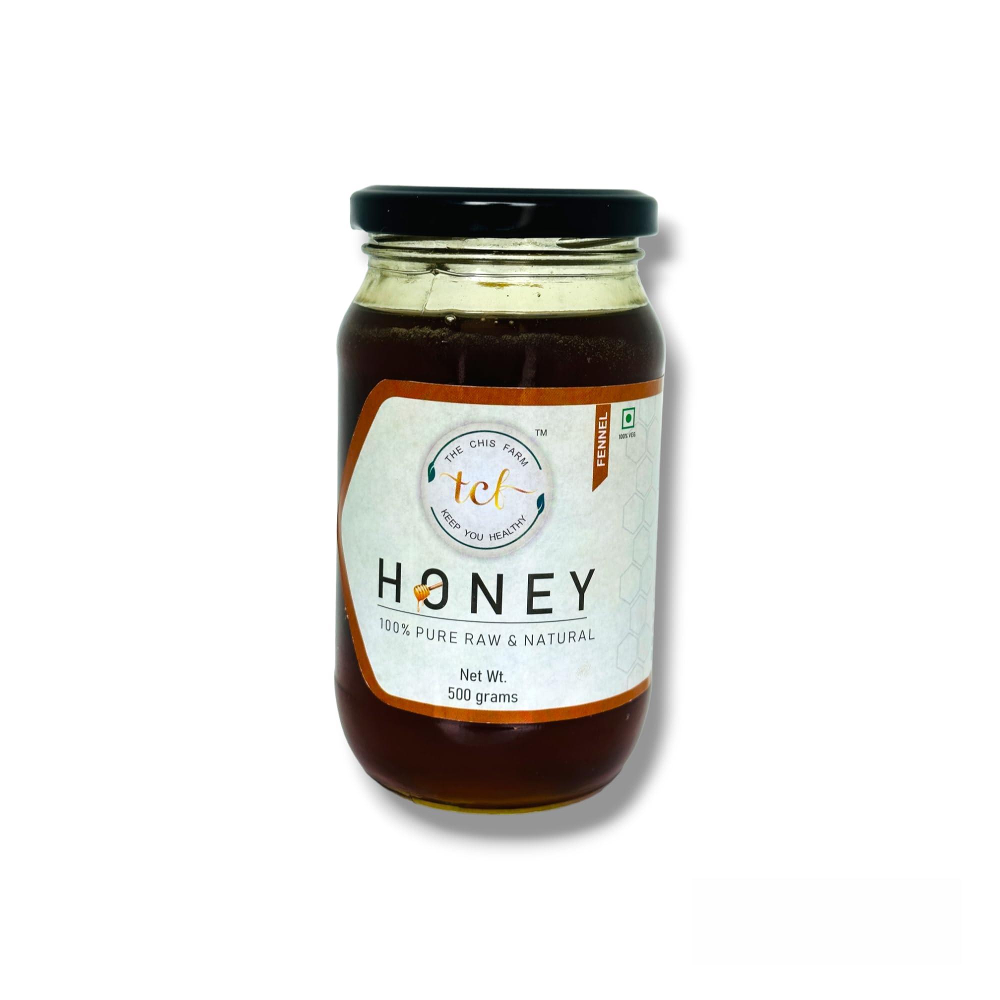 THE CHIS FARM THE CHIS FARM Raw Organic Honey | 100% Raw & Natural | No Added Sugar | No Antibiotics | Non GMO | Unpasteurize. (Fennel, 1000 Grm)