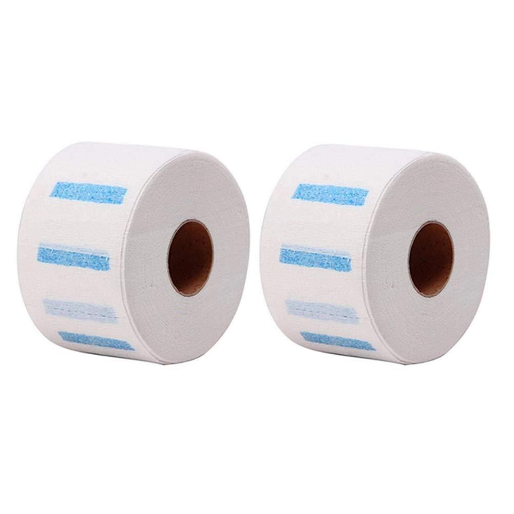 QUUPY QUUPY 2 Rolls Disposable Hairdressing Paper Collars Hairdressing Collar Stretchy Neck Covering Paper Towel for Hairdressers and Barbers or Household