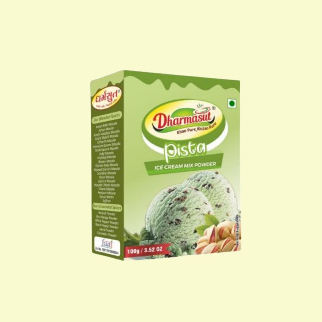 DHARMASUT Strawberry + Mango + Pista + Vanilla + Rajbhog Ice Cream Powder | Pack of 5 | 500 gm