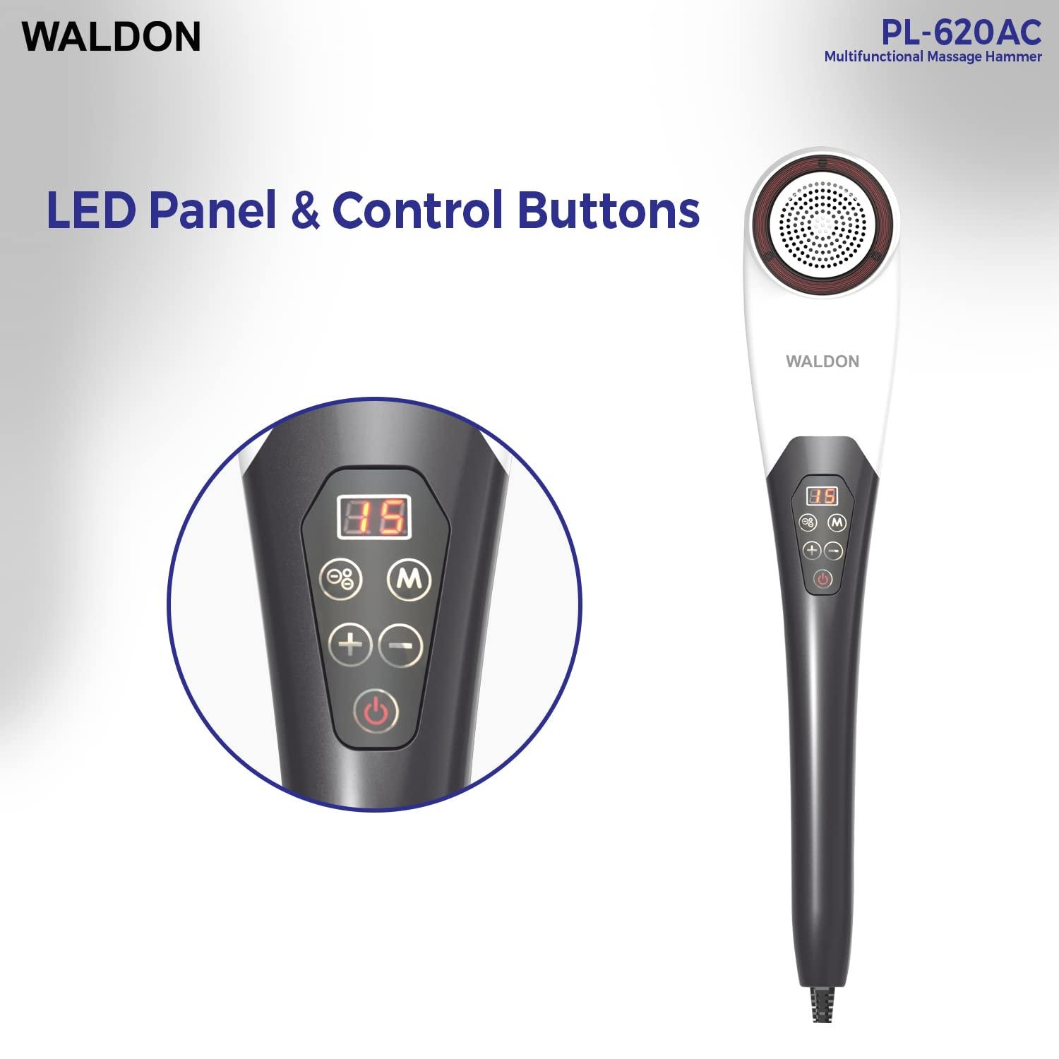 Dr. Odin Dr. Odin Waldon By Dr Odin Pl-620Ac Electric Handheld Full Body Hammer Massager With 5 Massage Heads,5 Mode&6 Speed Settings For Pain Relief&Relaxation,Back,Leg&Foot (Black&White)