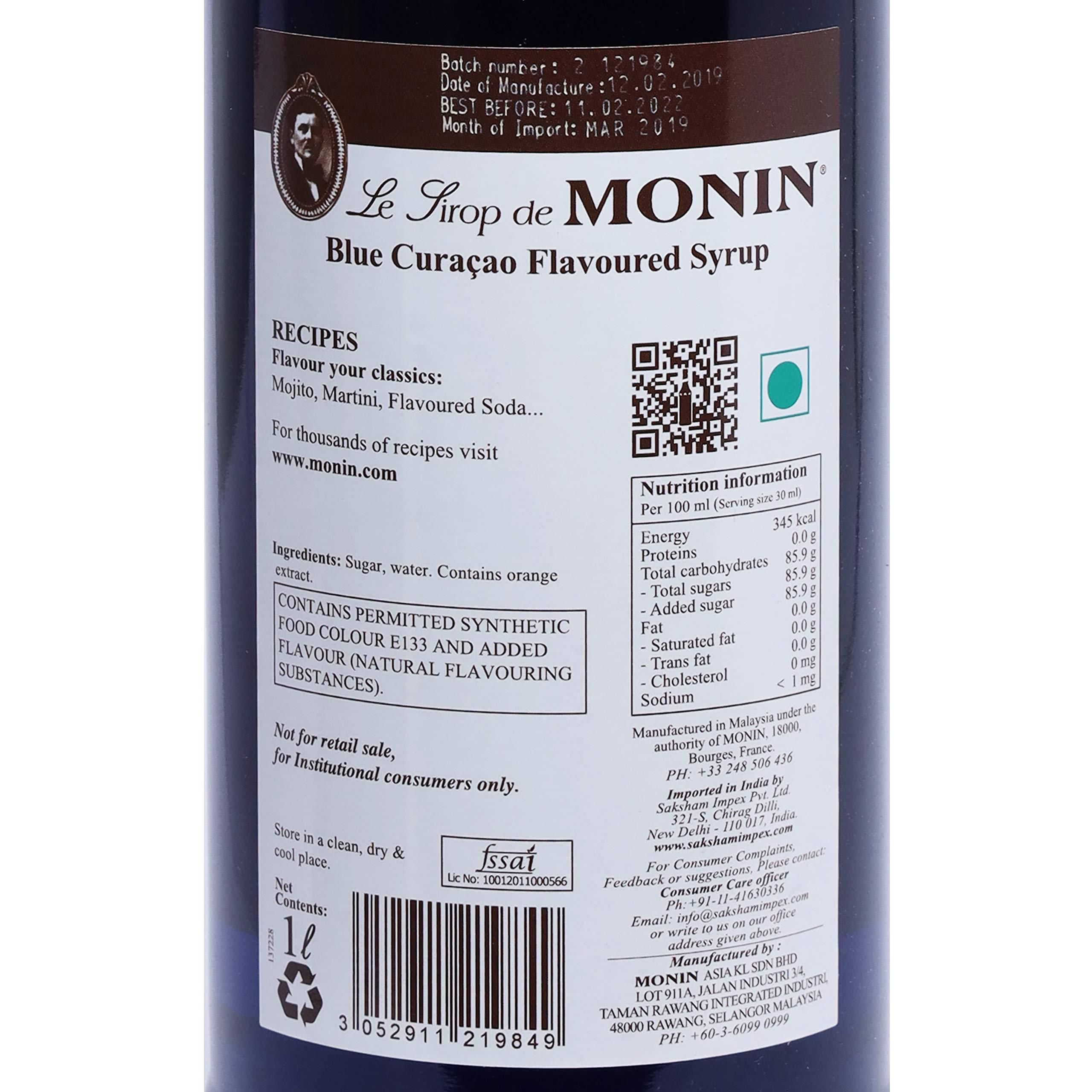 Monin Monin Curacao Blue Syrup - 1L