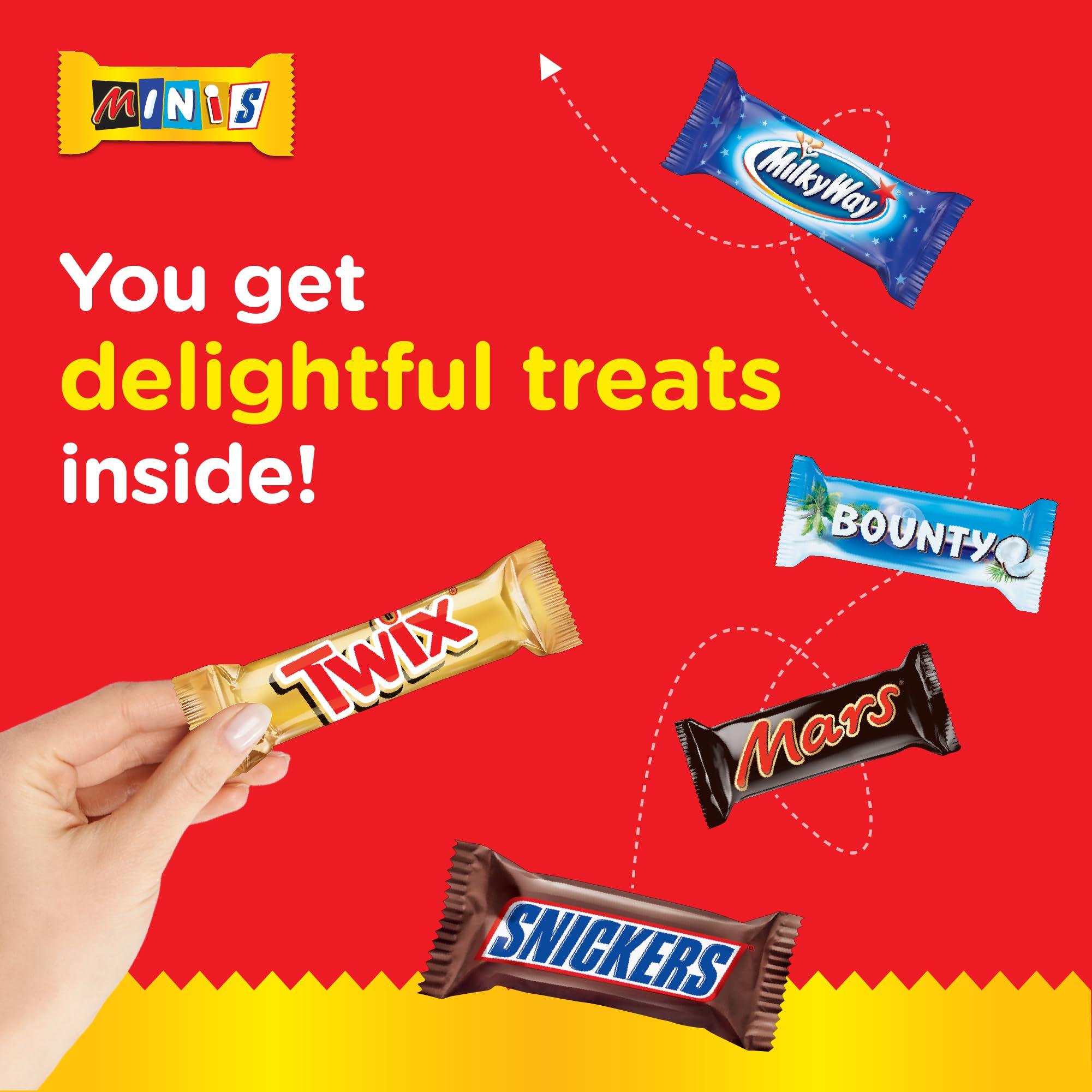 Mars Mars Minis Assorted Chocolate Bar Pouch, 500g, Orange & White