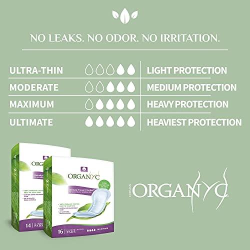 Organyc Organyc 100% Organic Cotton Light Incontinence Liners for Bladder Leakage Control, FSA/HSA Eligible, Ultra Thin, Light Flow, 24 Count