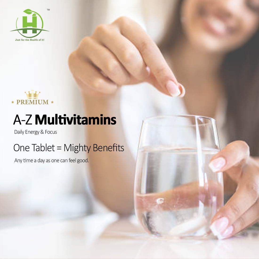 Healthy Nutrition - Just for the Health of it Healthy Nutrition - Just for the Health of it A-Z Multivitamin For Men & Women With 24 Essential Vitamins & Minerals (60 Tablets)