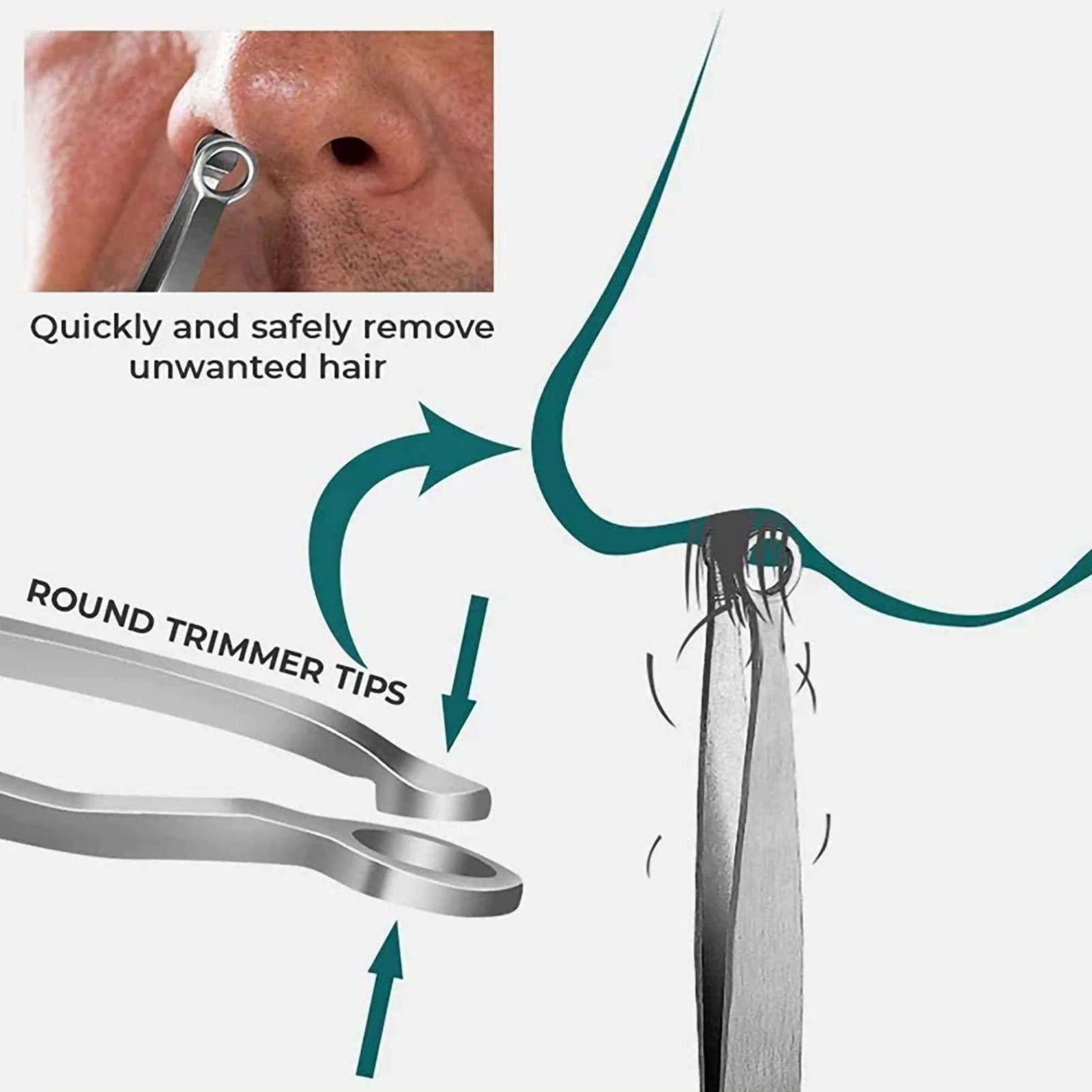 01 02 015 Nose Hair Tweezers, Waterproof Nose Hair Trimming Tool for Nose