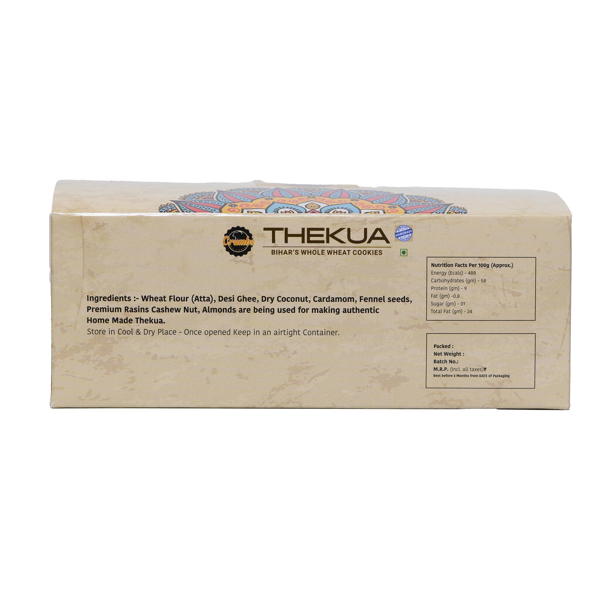 Generic CRUMBS Special Desi Ghee Thekua | Bihari Traditional Healthy Snack Pure Wheat f;our Thekua, Hand Crafted Crisp Crunchy Cookies | 400g