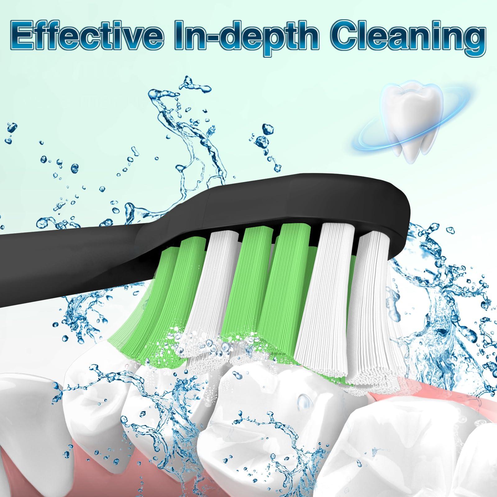 Aoremon Aoremon Replacement Toothbrush Heads for Philips Sonicare Diamondclean HX6062/95 Black, 10 Pack