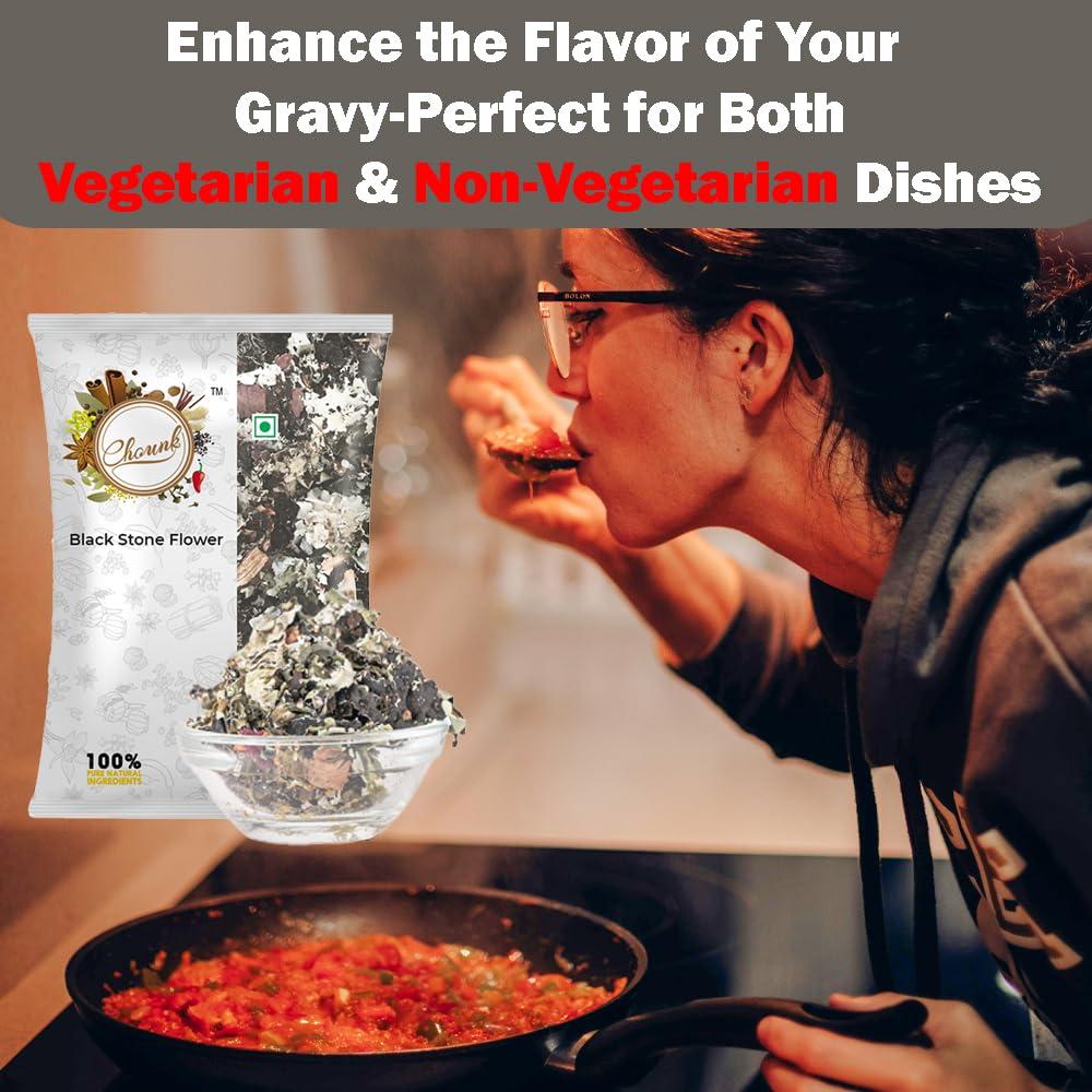 Chounk Chounk Black Stone Flower Spice - 200g (100g x 2 Pack) | Pathar/Patthar ke Phool Spice | Dagad Phool, Kalpasi | For Flavourful Cooking