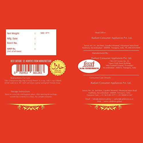 Cafe DESIRE I DRINK SUCCESS Cafe DESIRE I DRINK SUCCESS Instant Tomato Soup Premix for Vending Machine ( 500g ) | Rich Taste as Home-Made | Makes 40 Cups